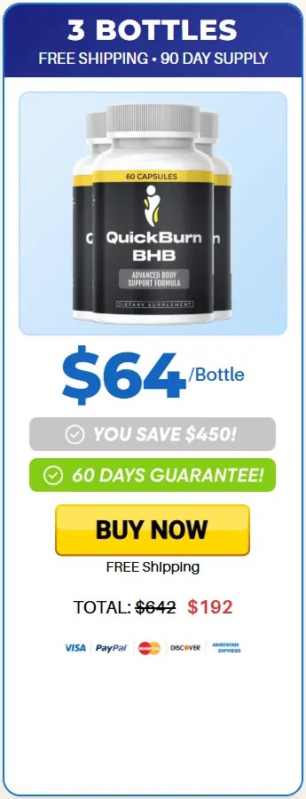 Buy QuickBurn BHB 3 Bottle